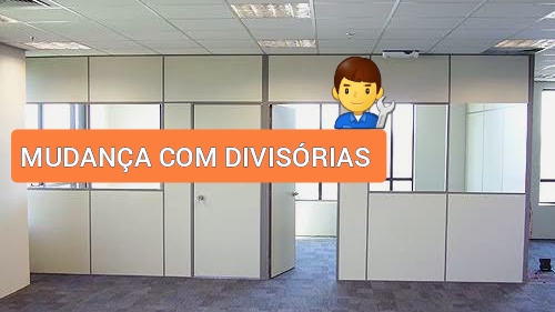 Transporte de divisórias com vidros na mudança comercial Transporte de divisórias com vidros na mudança comercial